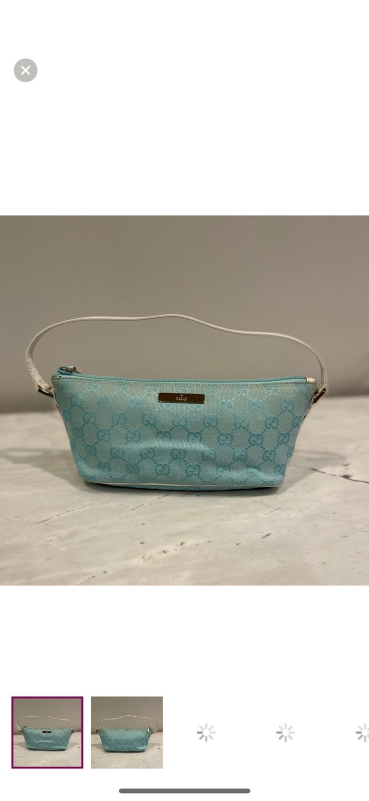 Gucci GG monogram canvas leather pochette hand shoulder bag