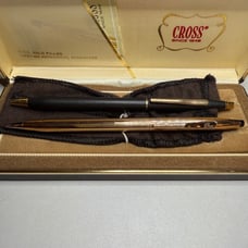 Vintage Cross 14k gold pencil and ballpoint pen