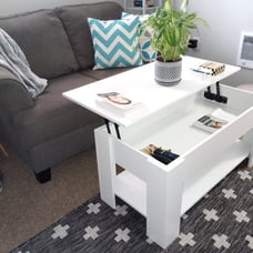 FDW Lift Top Coffee Table with Hidden Compartment and Storage Shelf Wooden LiftD