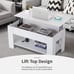 FDW Lift Top Coffee Table with Hidden Compartment and Storage Shelf Wooden LiftD
