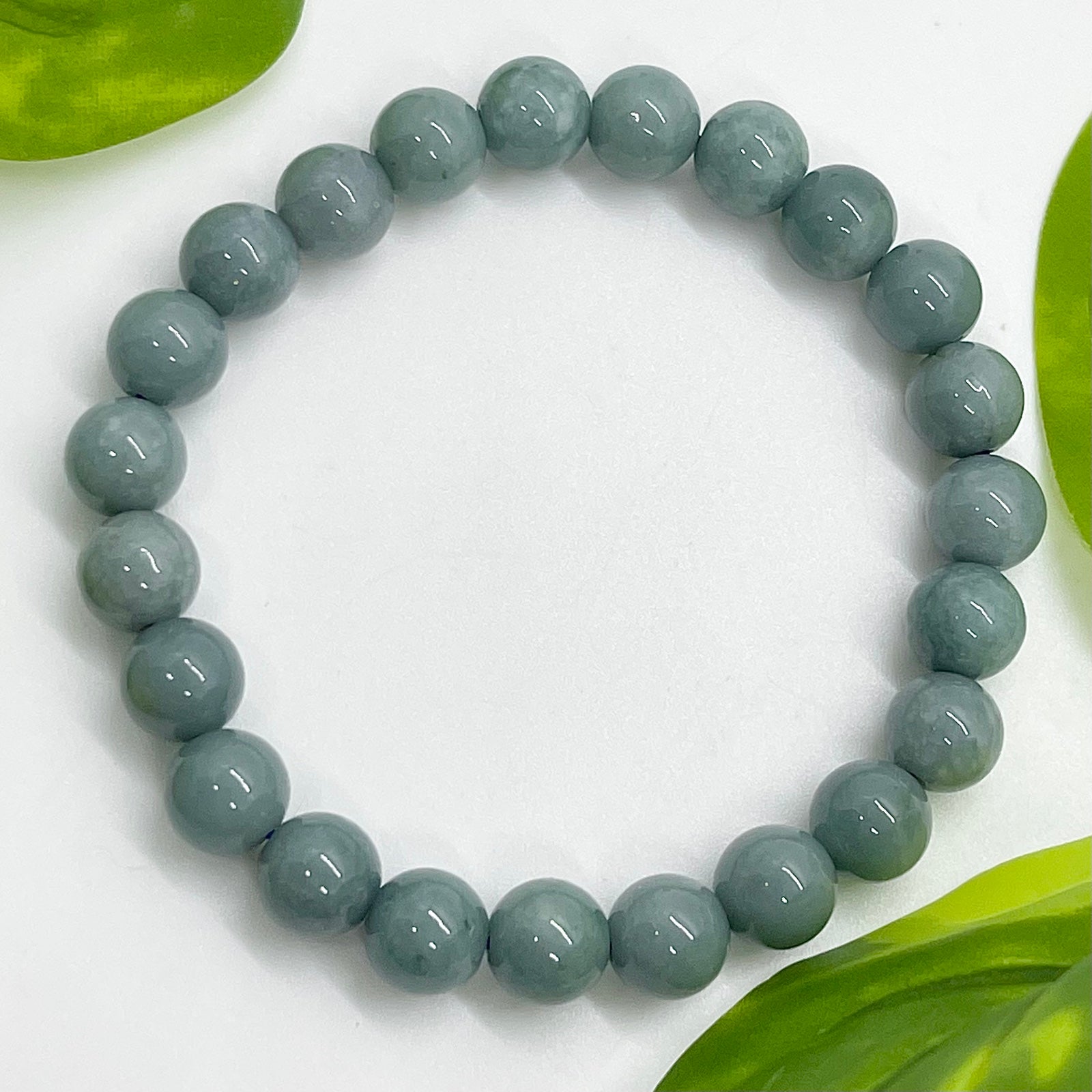 Burmese Blue Water Jadeite Crystal Bracelet