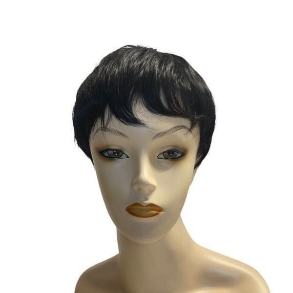 NICELATUS Women’s Synthetic Black wig Short