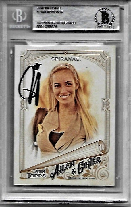Paige Spiranc Card#287 Signed by Paige Beckett Verified /2018 Allen & Ginter
