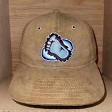 Vintage Colorado Avalanche New Era NHL Hockey Brown Suede Strapback Hat Cap RARE