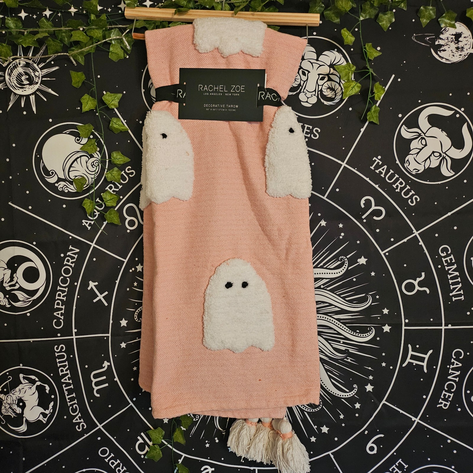 Rachel Zoe Ghost Blanket halloween pink blanket