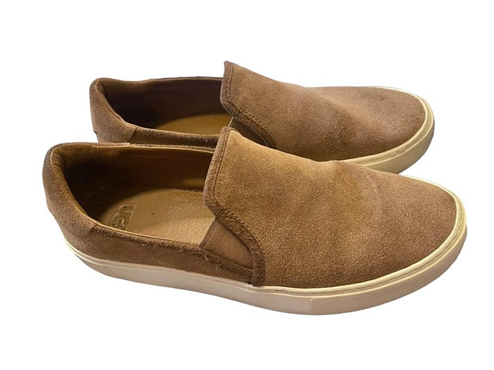 UGG Suede Leather Hickory Brown Slip On Sneakers Women’s size 8.5