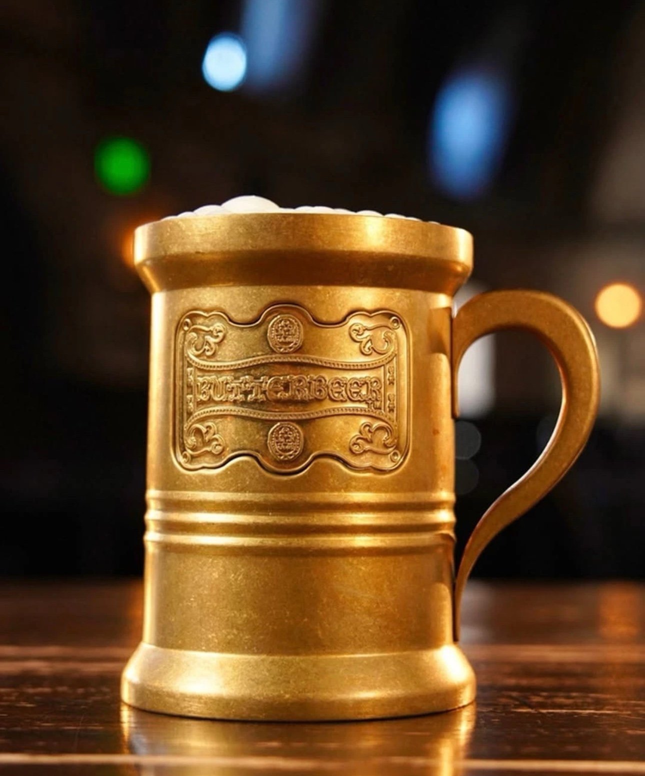 Universal Limited Edition Harry Potter Gold Metal Butterbeer Season Mug Stein
