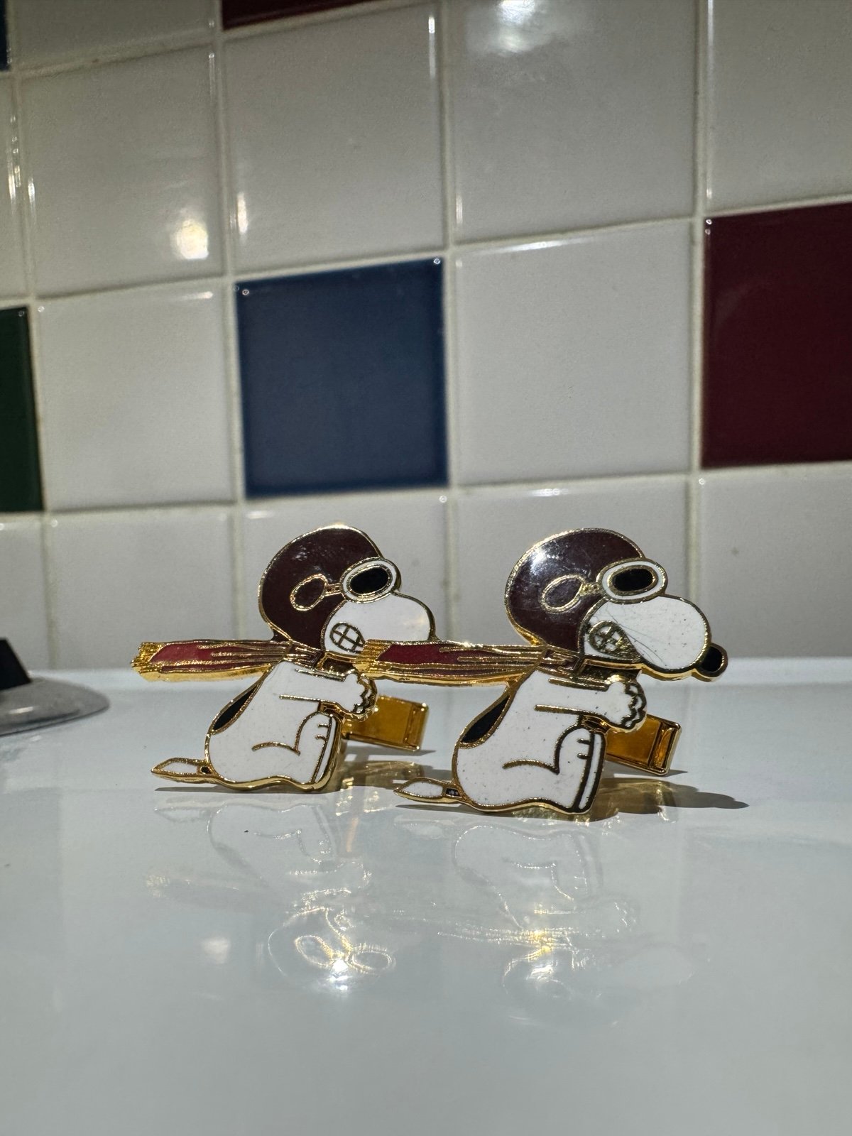 Vintage snoopy cufflinks