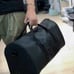 Chanel Beauty Makeup Duffle Bag nylon canvas with chain in black