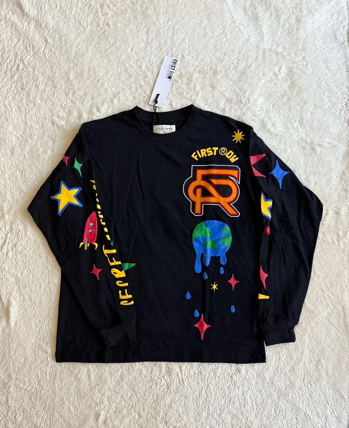 Men’s Graphic Long Sleeve Shirt, First Row, NWT