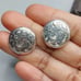Sterling Silver Earrings Vintage 1950s Burkhardt Jewellers Western Ornate Design