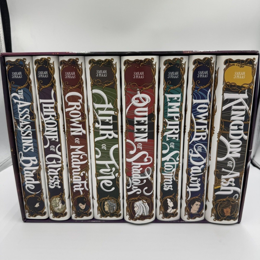 Throne of Glass Hard Back Box Set by Sarah J. Maas Custom Covers OOP