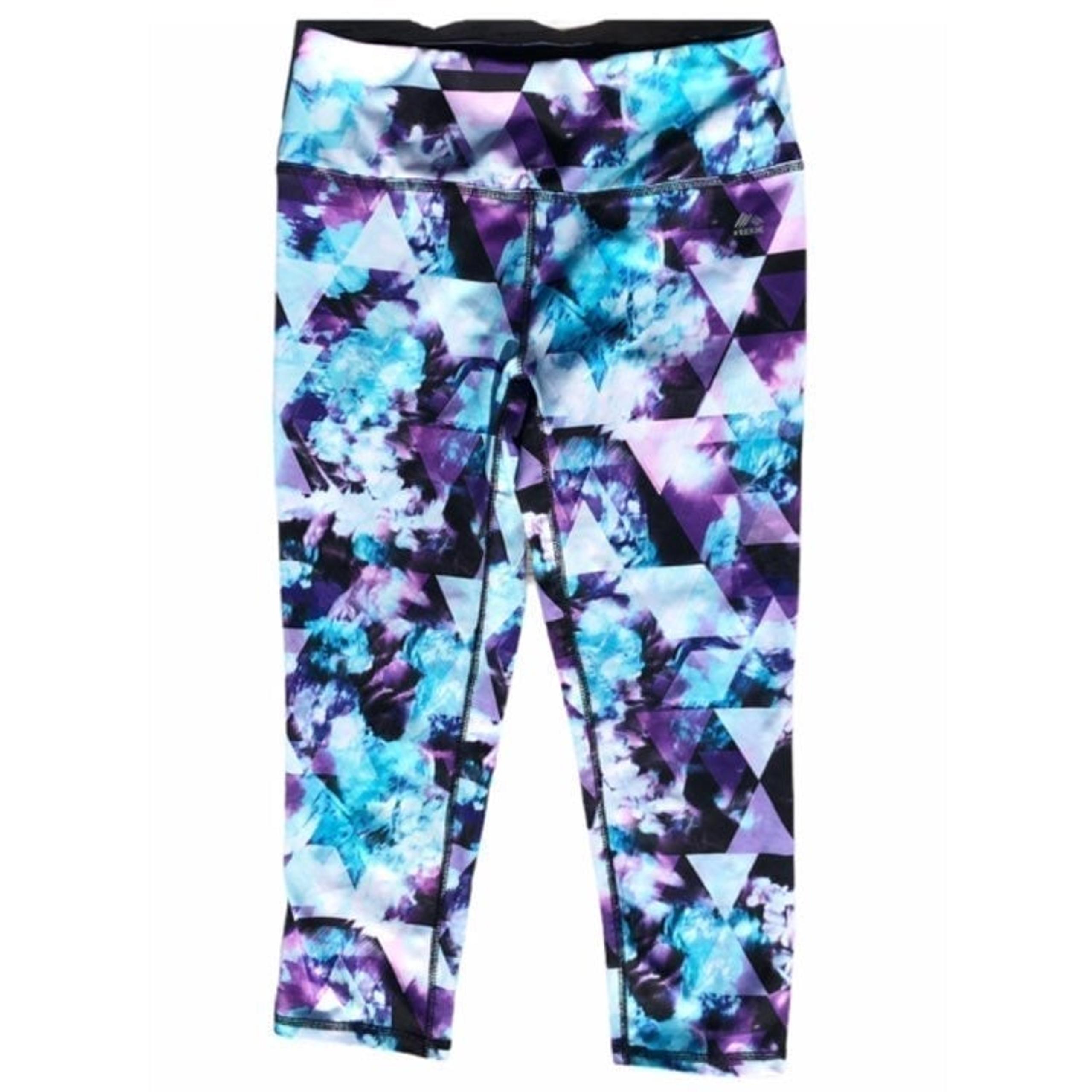 Reebok Purple/Teal Fitness Capri! EUC!