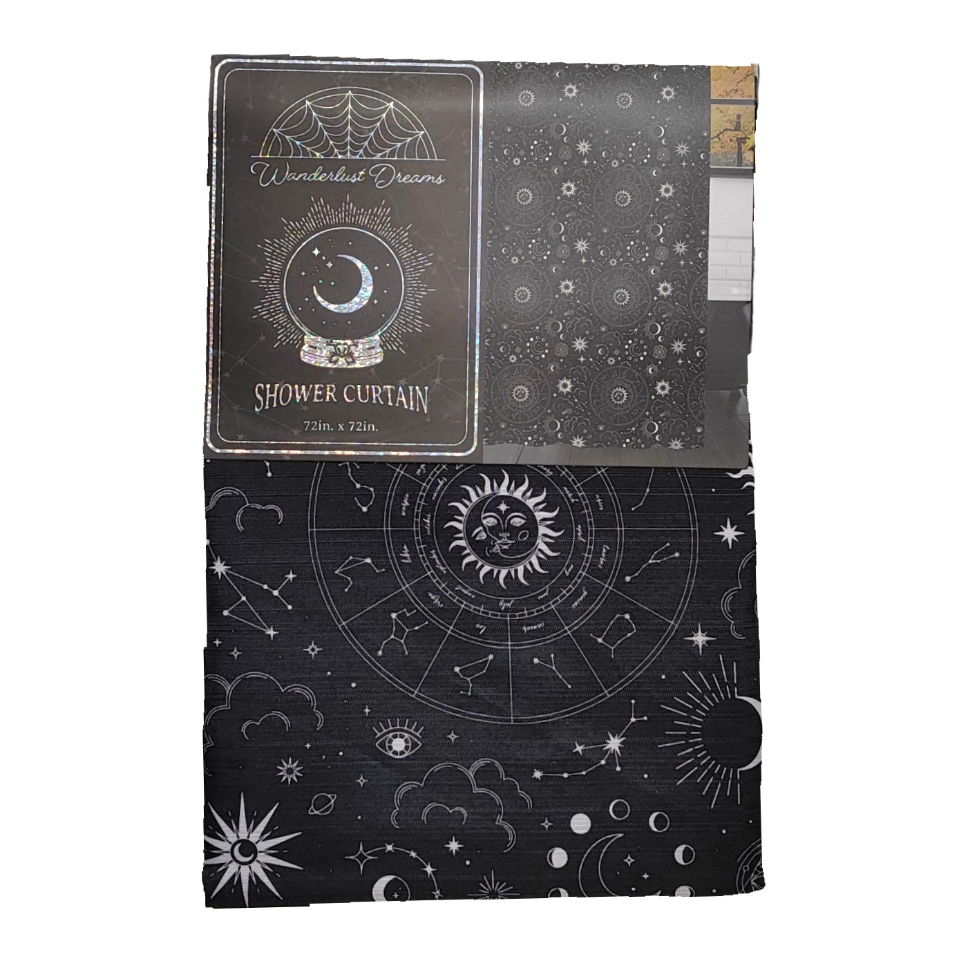 Wanderlust Dreams Celestial Astrology Zodiac Shower Curtain