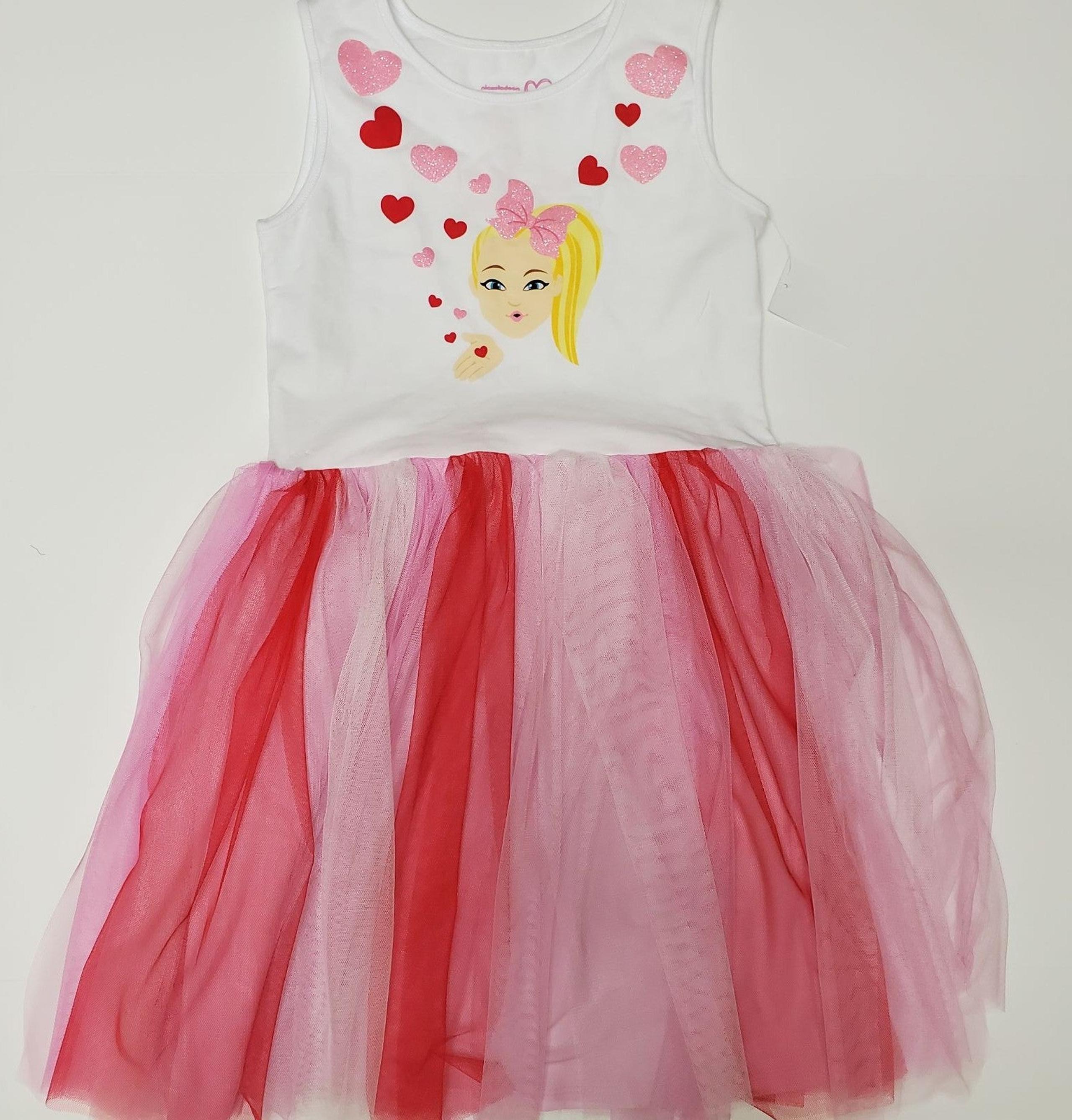 Jojo Siwa Girls Sleeveless Hearts Dress