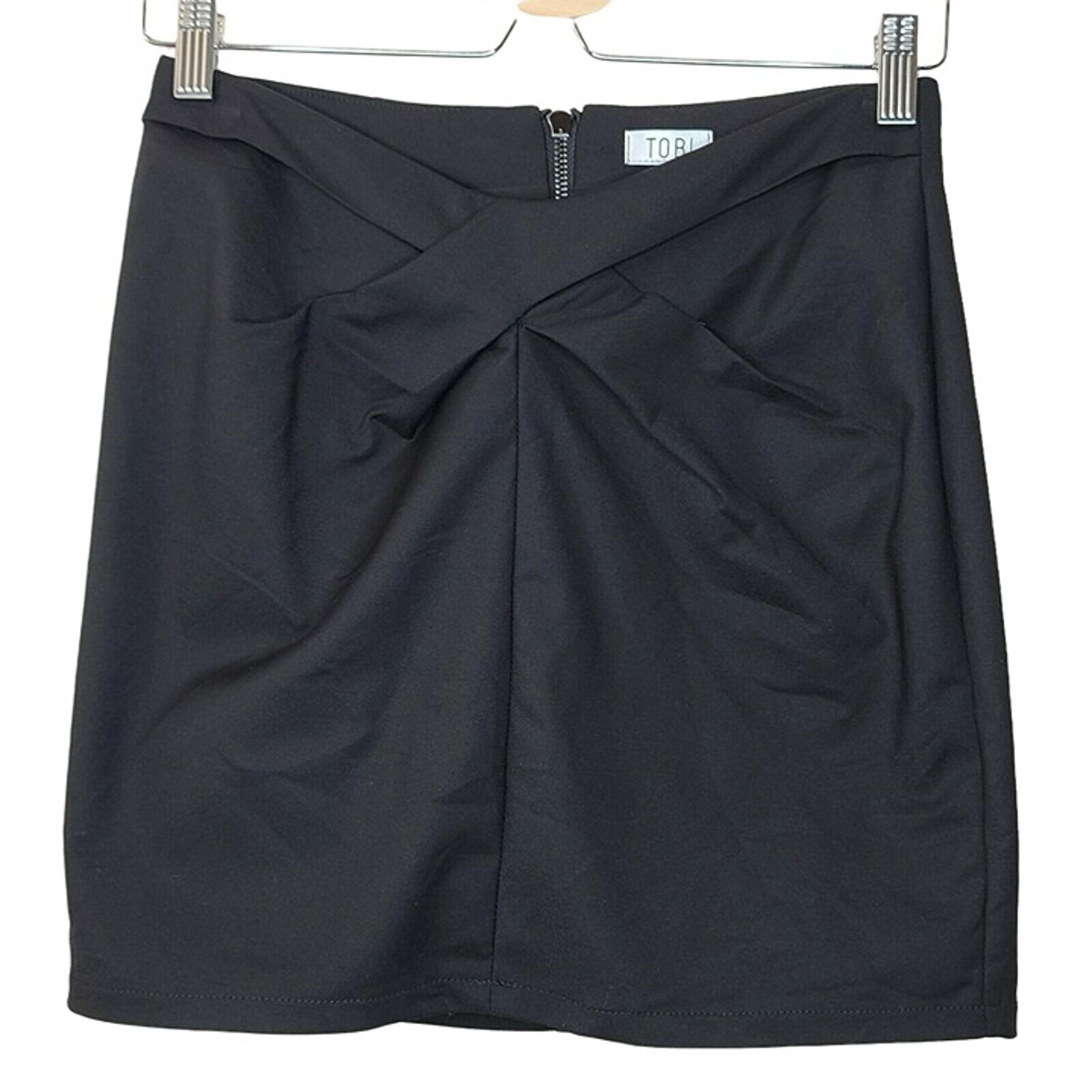 Tobi Skirt Juniors Medium Black Mini Pencil Cotton Blend Stretch Office Cocktail