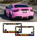 New Universal 2PCS Anime Dragon Ball Z ABS Plastic Black License Plate Frame