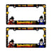 New Universal 2PCS Anime Dragon Ball Z ABS Plastic Black License Plate Frame