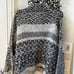 Anthropologie Moth Solita Turtleneck Grey Alpaca Wool Blend Oversized Sweater S