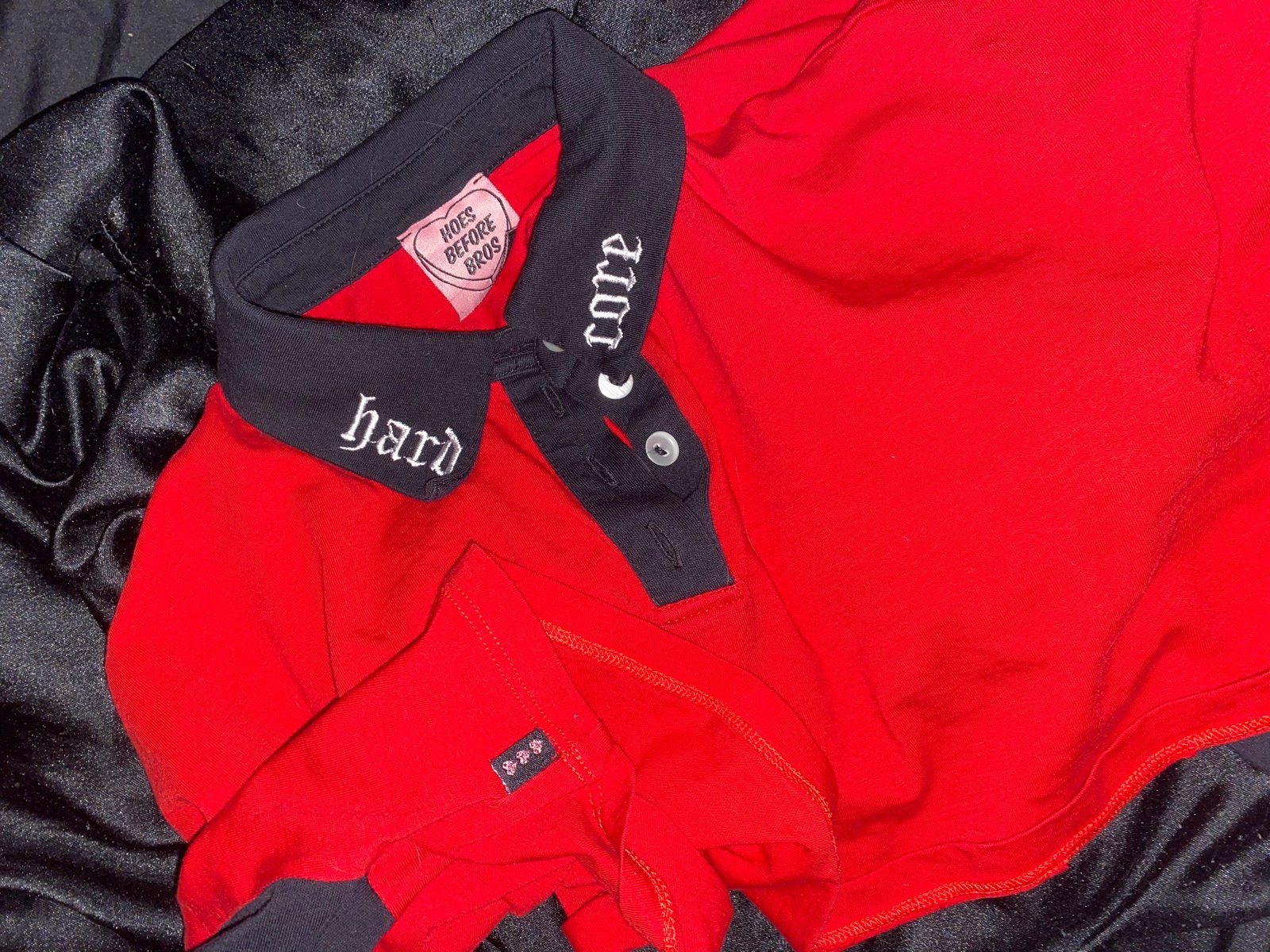 Red and black top