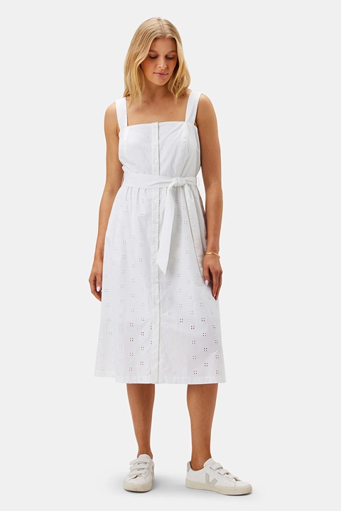 NWT Amour Vert White Irene Organic Cotton Eyelet Dress Size XL