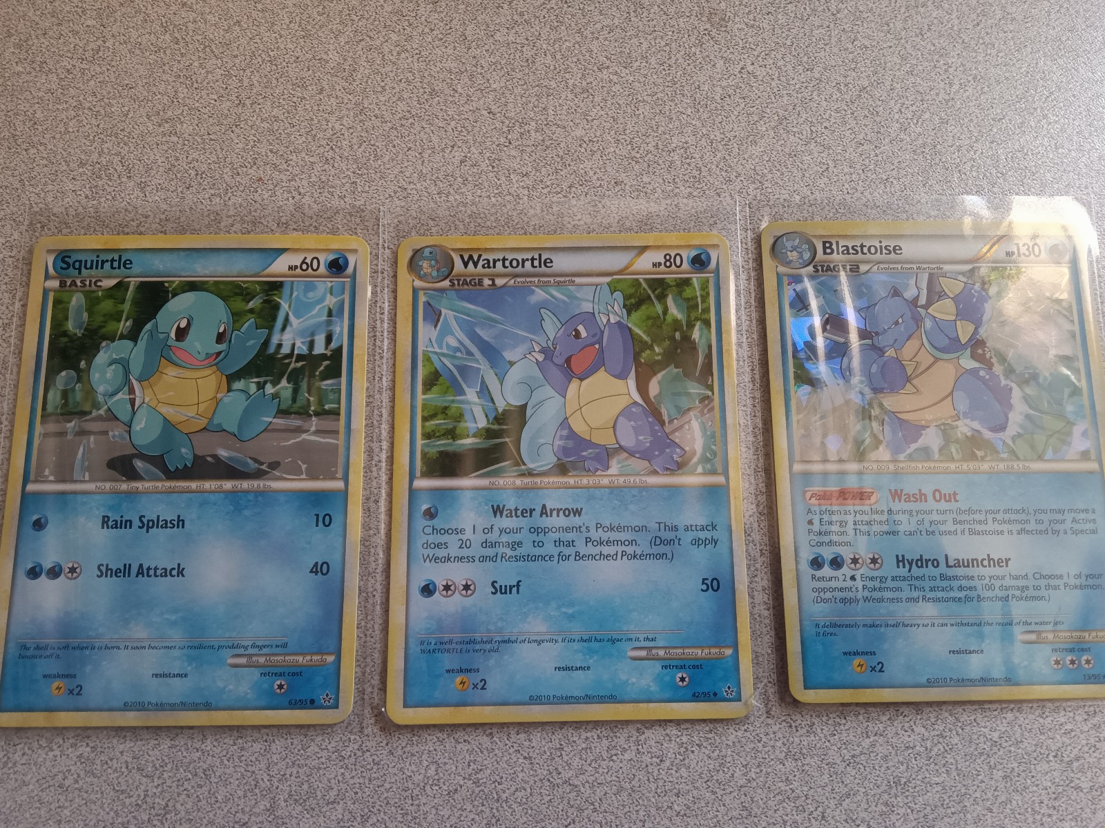 Pokemon TCG #013/095 Blastoise - 13/95 (Cracked Ice Holo) NM + Basic & Stage 2