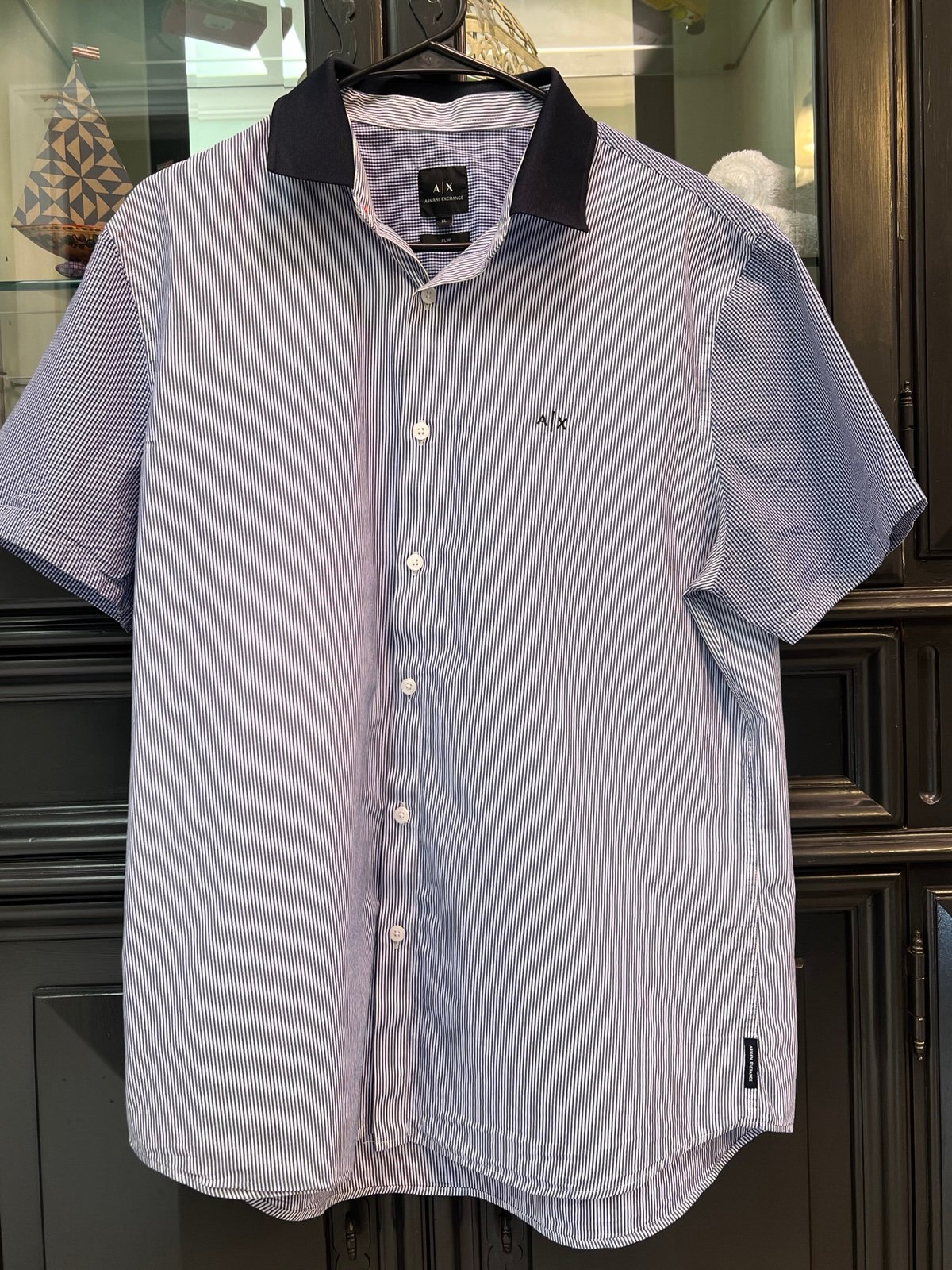 Men’s Armani Exchange, slim fit, button up shirt, size XL