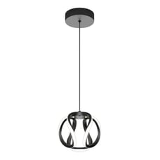 Artika Vivaldi 16-Watt 1 Light Matte Black LED Mini Pendant Light Fixture (L822)