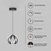 Artika Vivaldi 16-Watt 1 Light Matte Black LED Mini Pendant Light Fixture (L822)