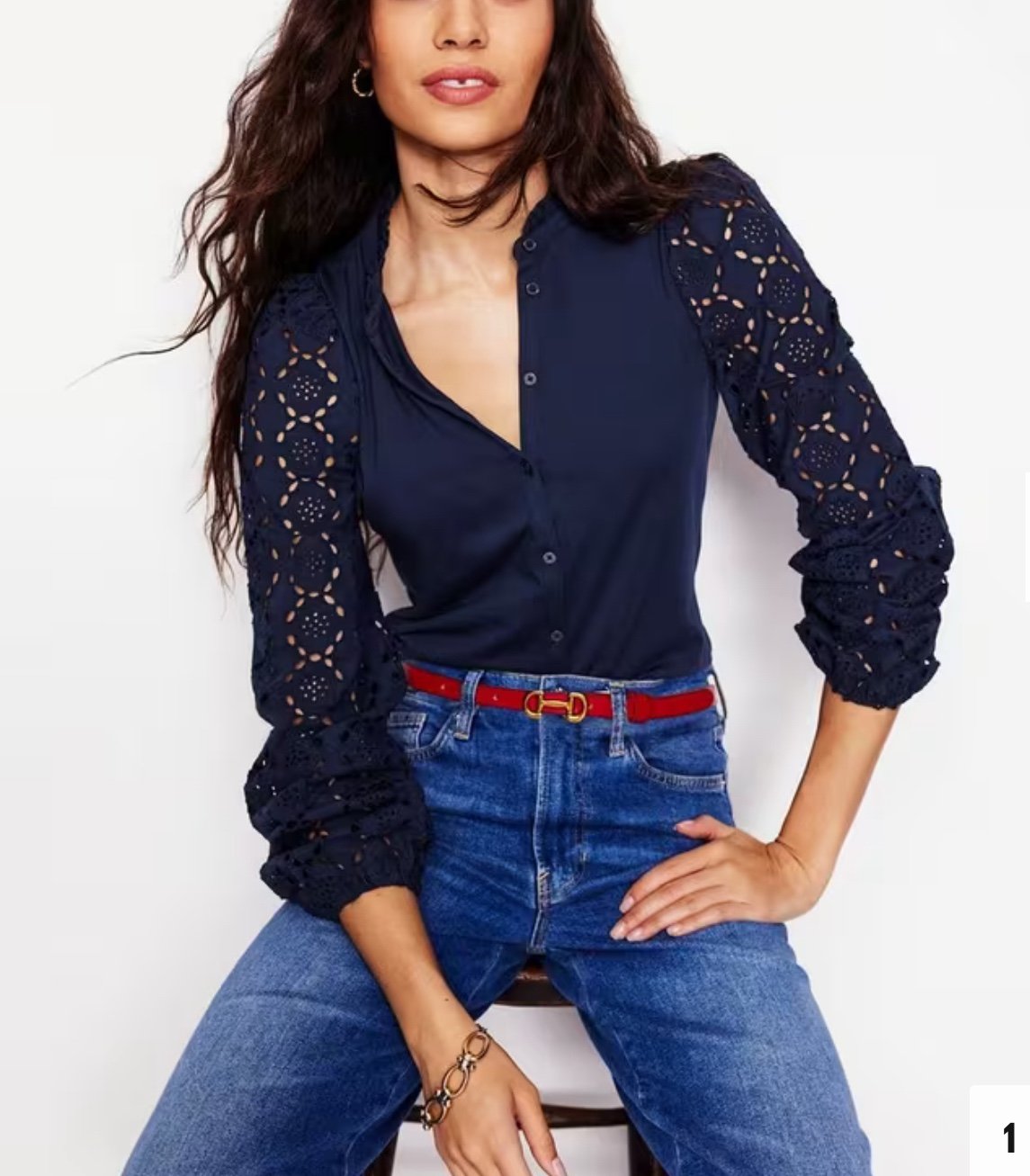 Boden Eden broderie top