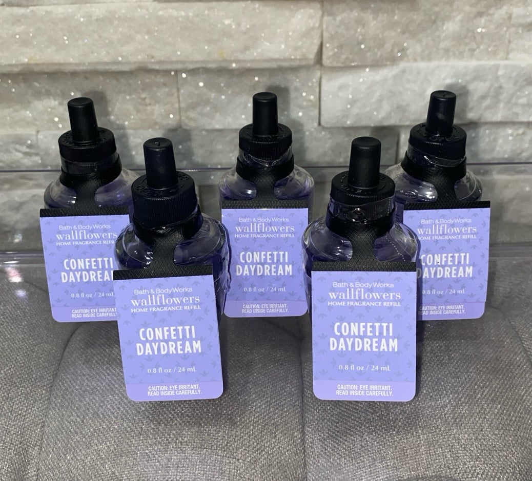 Bath & Body Works Confetti Daydream Wallflower Refill X5 Bundle