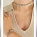 Silver Snake Choker Bracelet Matching Set, Chain Link, Serpent, Necklace