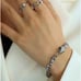 Silver Snake Choker Bracelet Matching Set, Chain Link, Serpent, Necklace