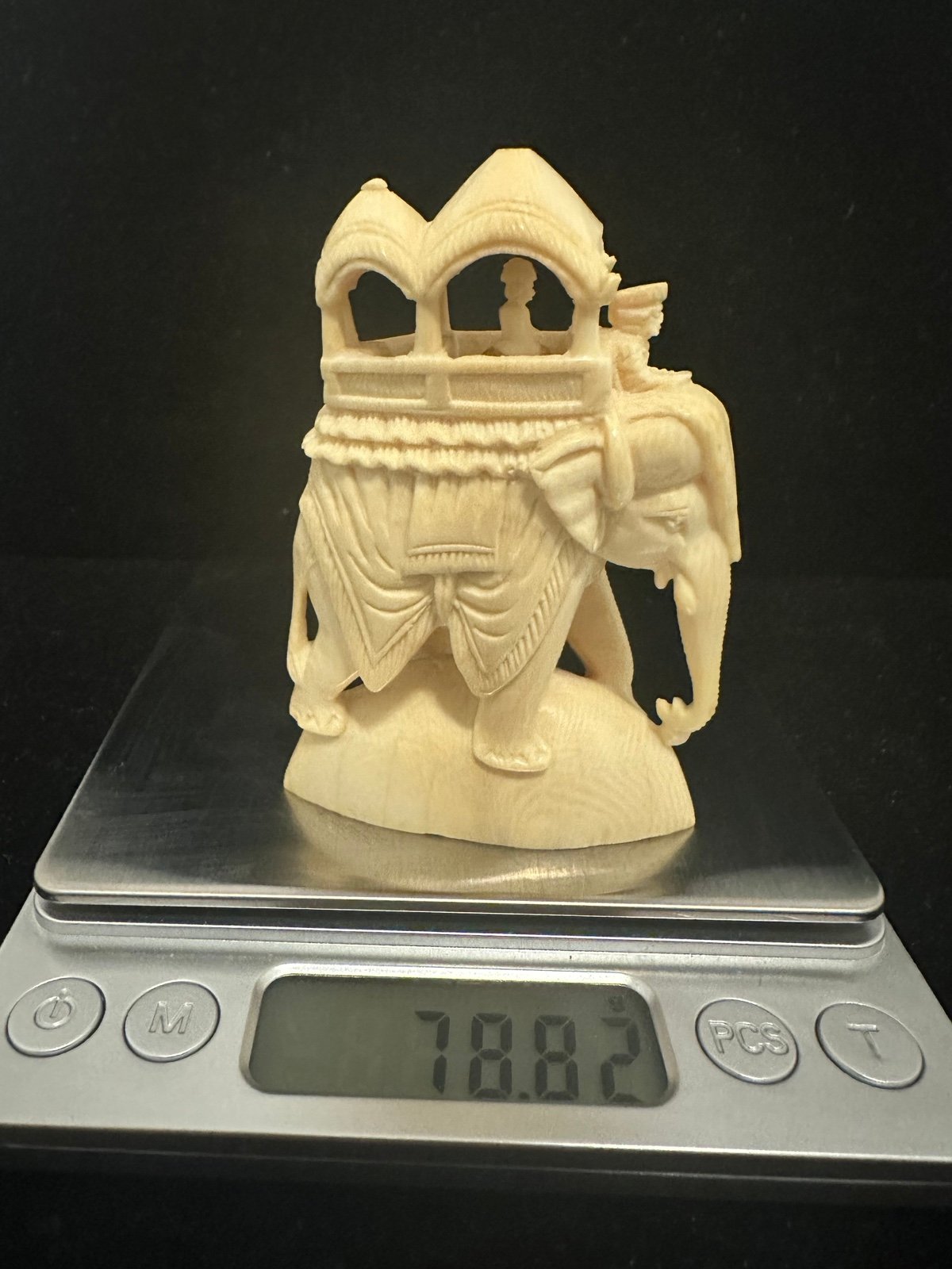 Carved Bovine Bone Statue Figurine