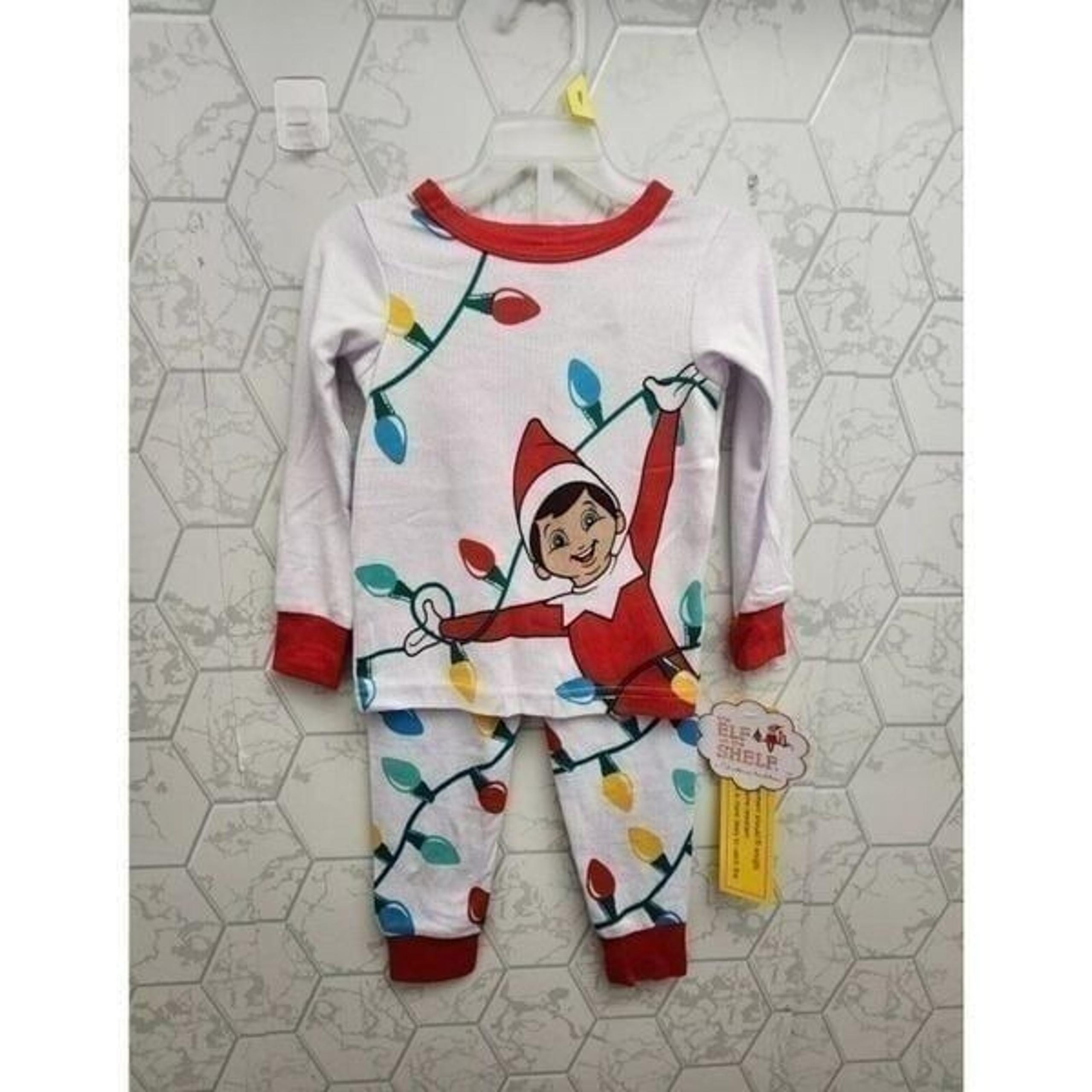 Nwt 2T Unisex Boy Girl Christmas Elf on the Shelf Toddler Snug Fit Pajama Set