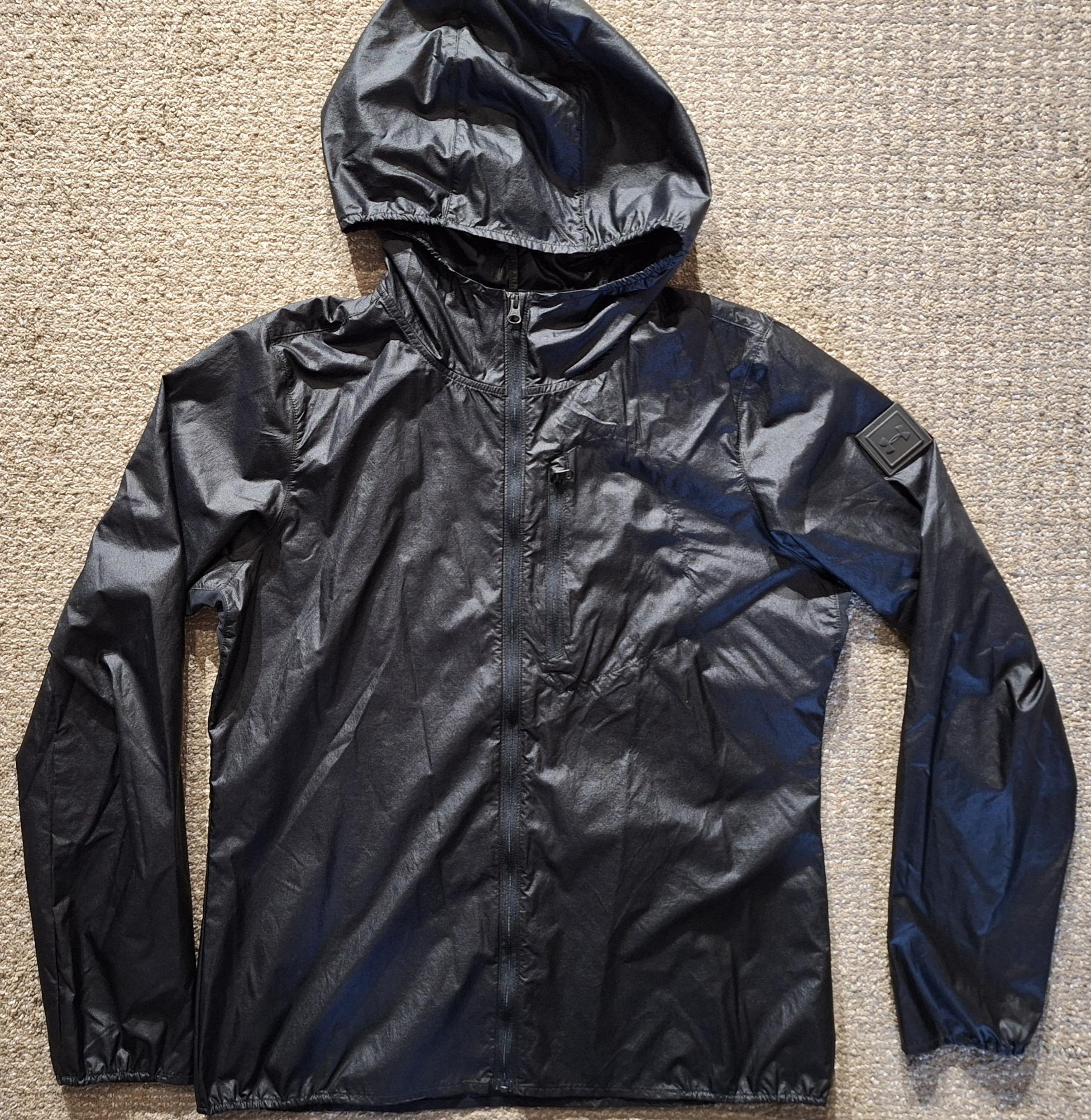 Under Armour Storm Forefront Rain Jacket Windbreaker Black Women's Small NWOT