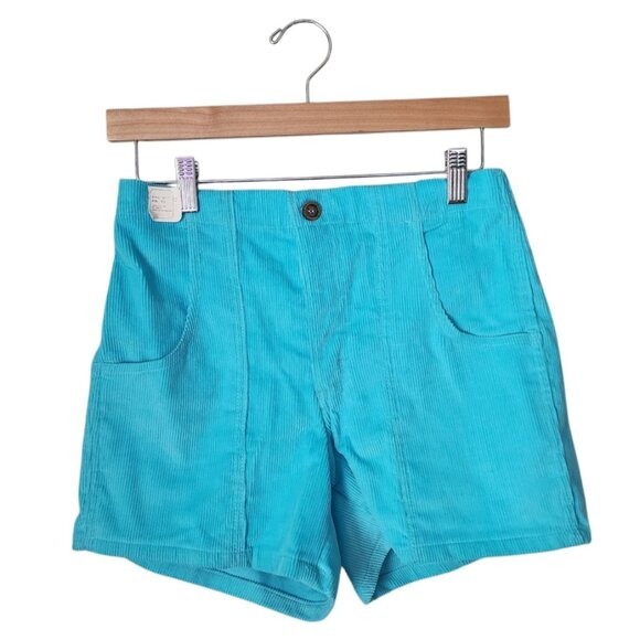SOUTH BAY VINTAGE 80's blue Corduroy Shorts NEW OLD STOCK Size 30