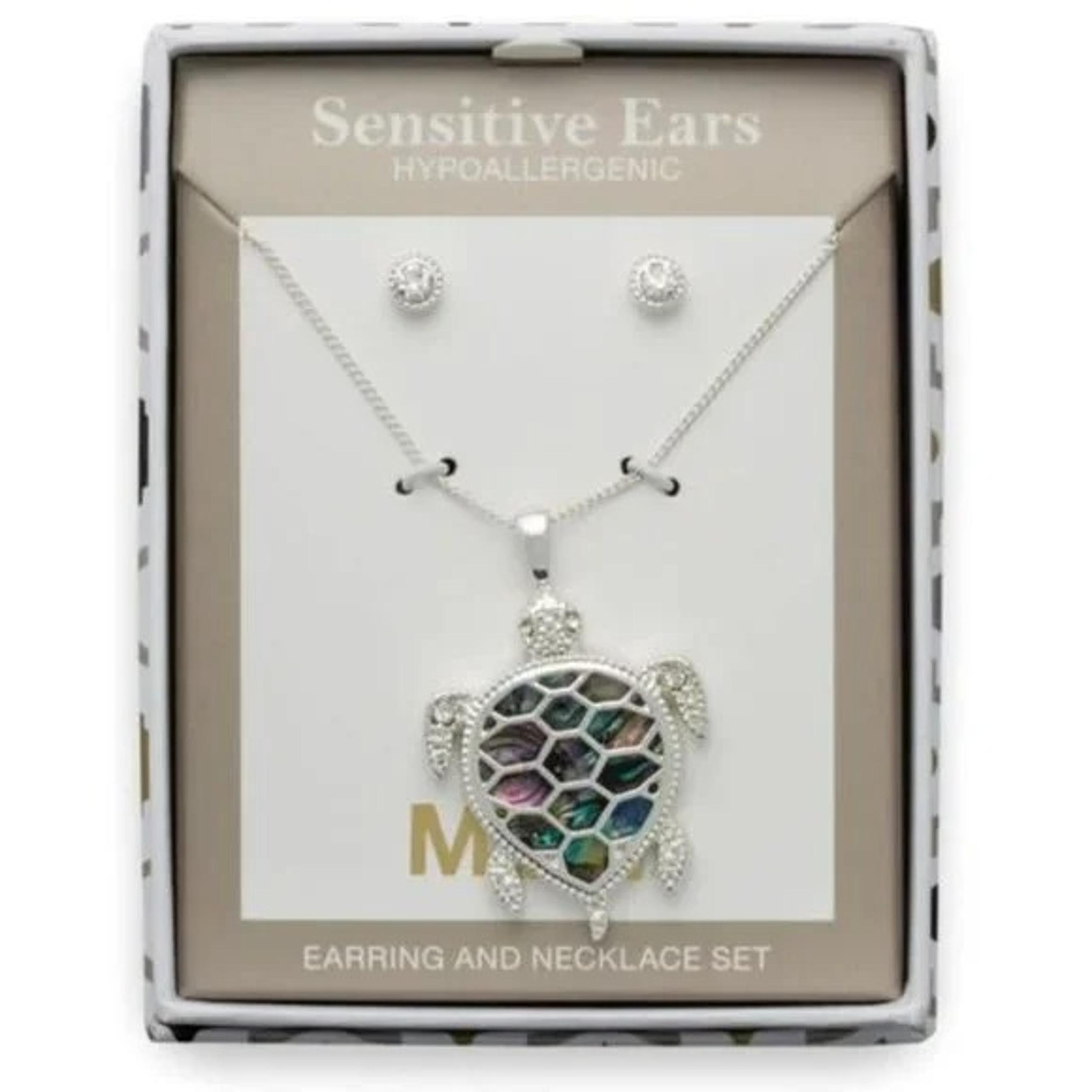 New in box Turtle Mixit Jewelry necklace and earring set