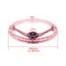 NEW JDM Universal 6-Hole 350mm Deep Dish Pink Crystal Bubble Steering Wheel