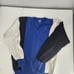 La Mode V-Neck Cotton Sweater Size Large Men's Cotton Vintage Cable Knit Blue