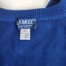 La Mode V-Neck Cotton Sweater Size Large Men's Cotton Vintage Cable Knit Blue