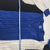 La Mode V-Neck Cotton Sweater Size Large Men's Cotton Vintage Cable Knit Blue