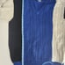 La Mode V-Neck Cotton Sweater Size Large Men's Cotton Vintage Cable Knit Blue