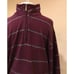 Izod Mens Large Gray Striped Half Zip