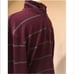 Izod Mens Large Gray Striped Half Zip