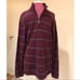 Izod Mens Large Gray Striped Half Zip