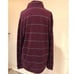 Izod Mens Large Gray Striped Half Zip