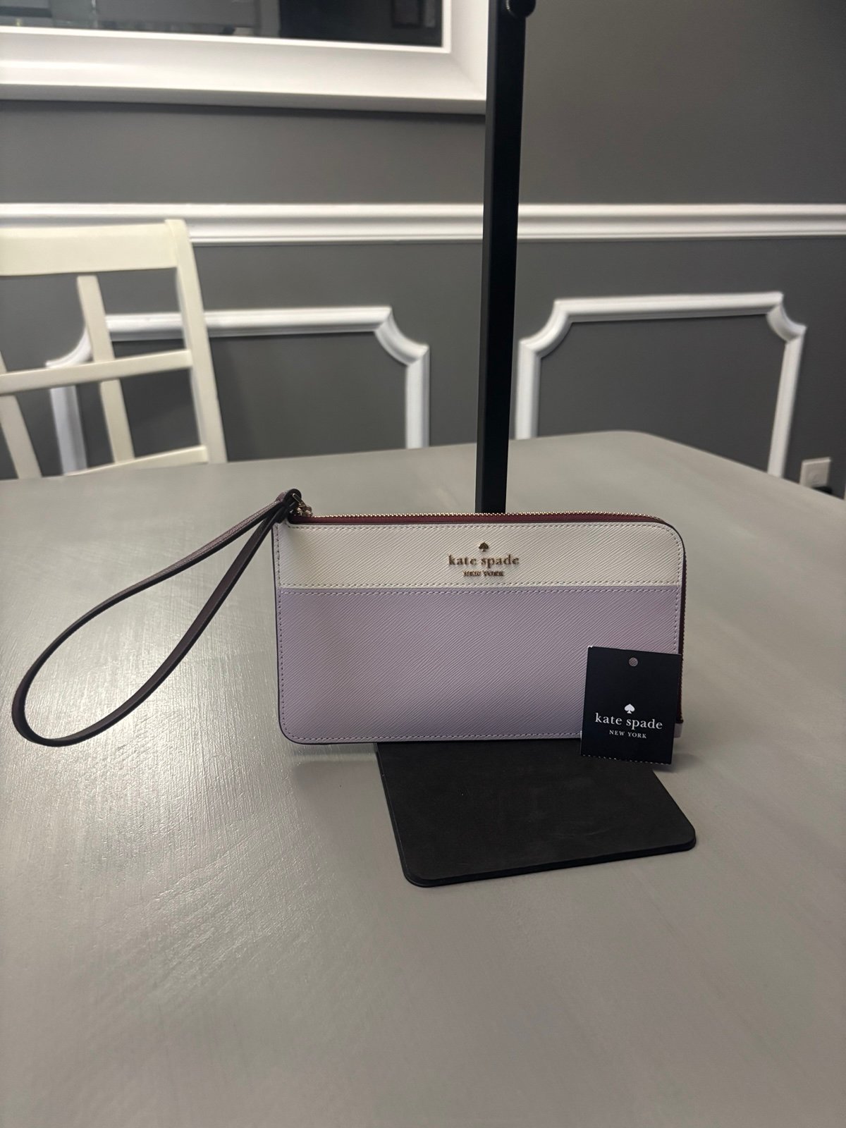 Kate Spade New York Wristlet Wallet - Lilac & Cream - NWT