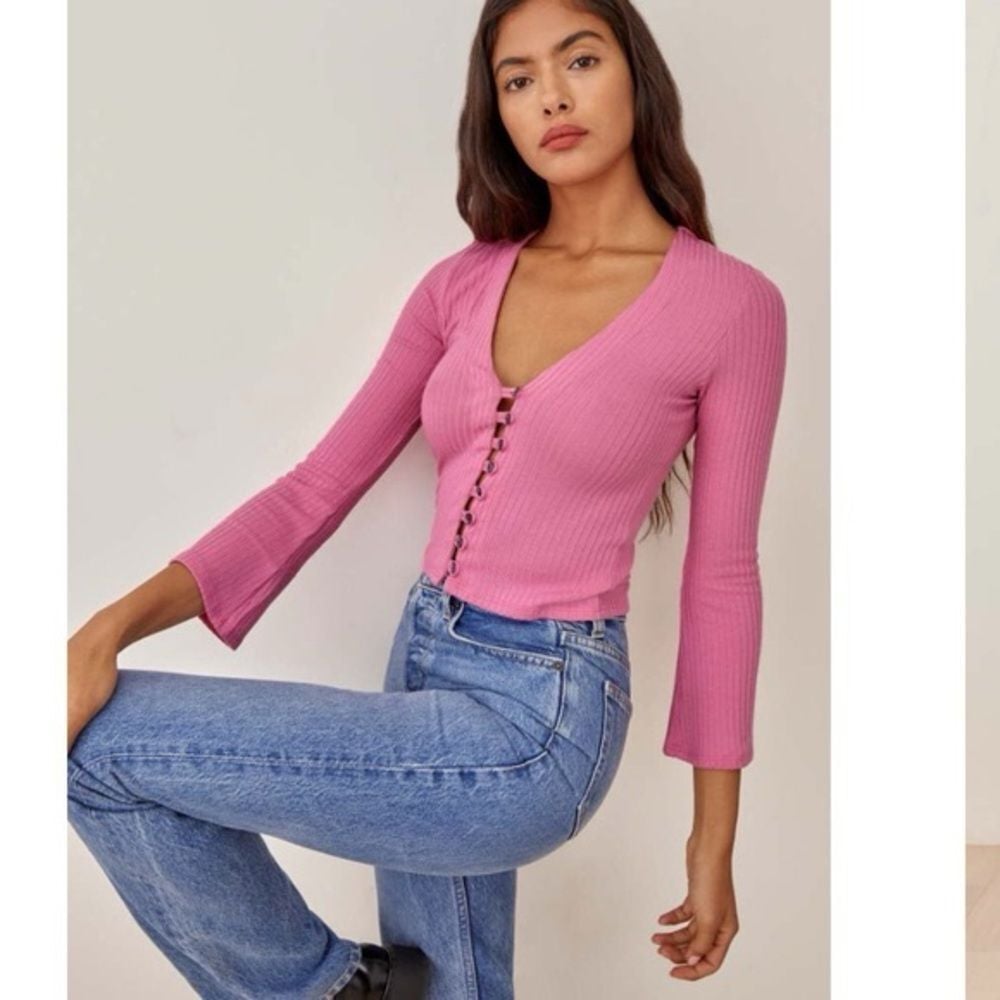 Gelled Crop Top in Candy size small Reformation