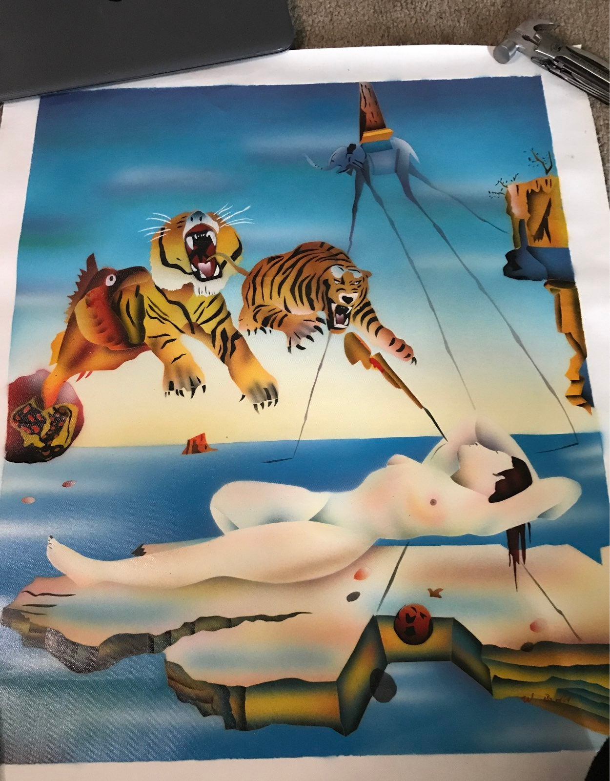 Salvador Dali painting 1973
